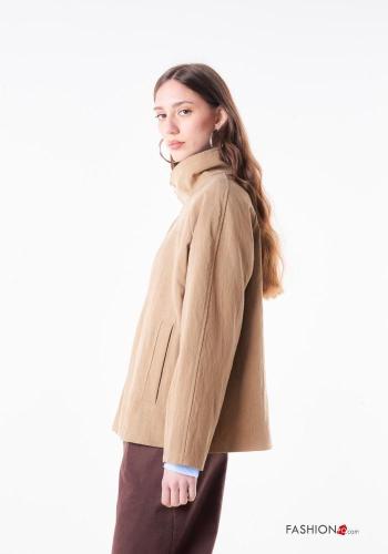 Abrigo largo de cuello alto con botones - ph 4