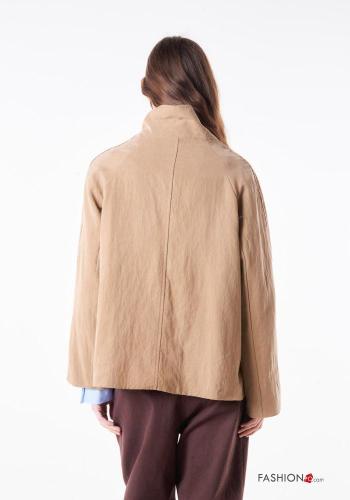 Abrigo largo de cuello alto con botones - ph 5