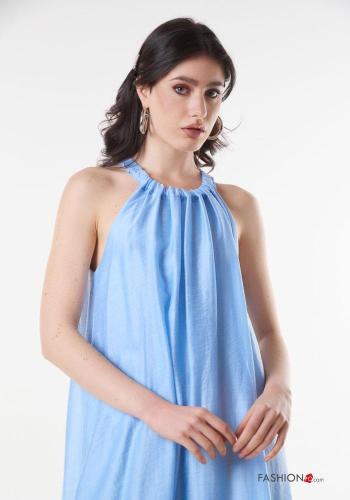 rückenfrei Kleid aus Leinen - ph 2