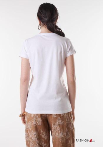 T-shirt de Algodón Patrón bordado - ph 3