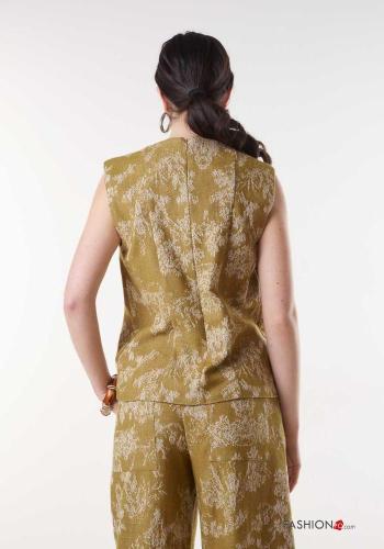 Top de Algodón sin mangas Patrón bordado - ph 3