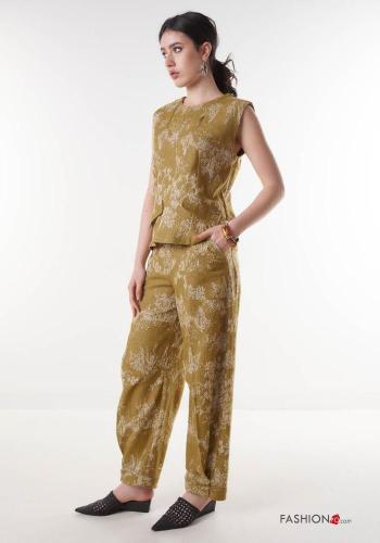 Pantalones de Algodón Patrón bordado - ph 3