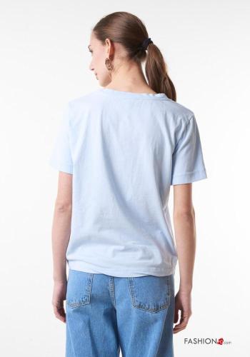 T-shirt in Cotone scollo a V - ph 3