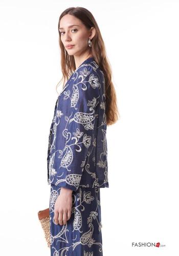 Blazer in Cotone Fantasia ricamata - ph 2