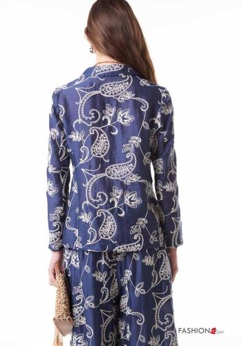Blazer in Cotone Fantasia ricamata - ph 3