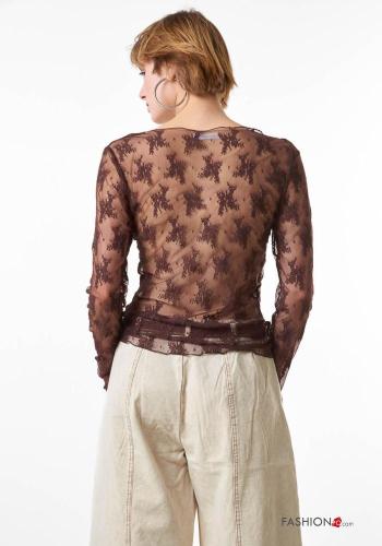 Camisola de mangas compridas renda - ph 3