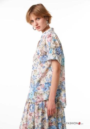 Chemise en Coton à Imprimé Floral - ph 2