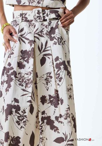 Floral Cotton Skirt with belt - ph 2