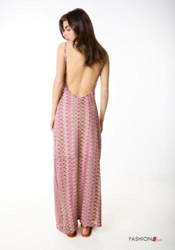 Vestido sin mangas espalda descubierta Estampado Geométrico - ph 4