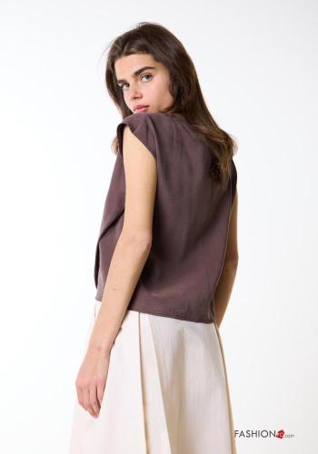 sleeveless crew neck Top - ph 3