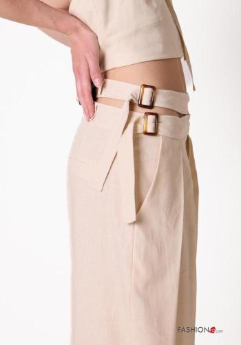 Linen Trousers with belt - ph 2