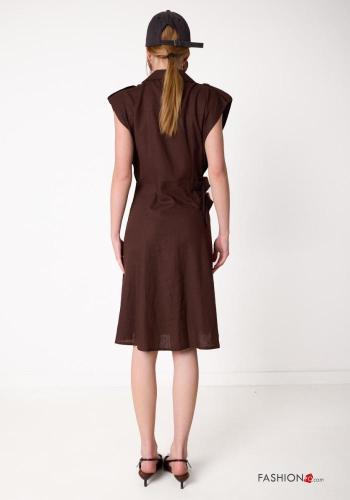 sleeveless Linen Dress with buttons - ph 4