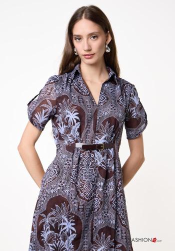 Blumenmuster Kleid aus Baumwolle - ph 2