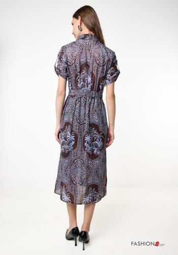 Blumenmuster Kleid aus Baumwolle - ph 4