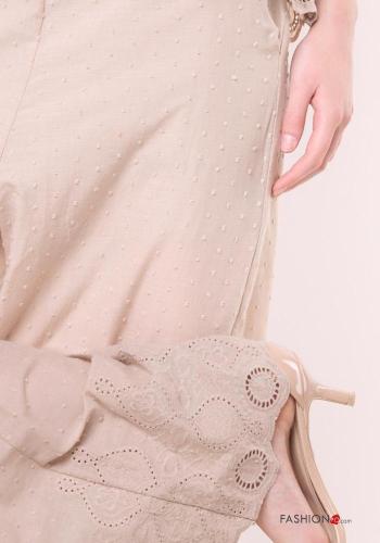 Pantalone in Cotone Fantasia ricamata con elastico - ph 2