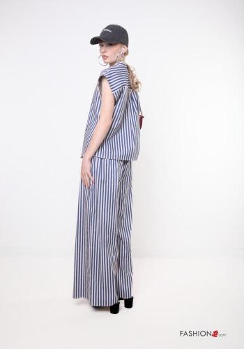 Pantalone in Cotone Fantasia righe - ph 3