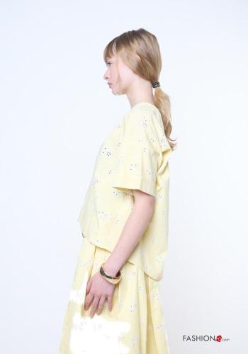Blouse en Coton manches courtes à broderie - ph 2