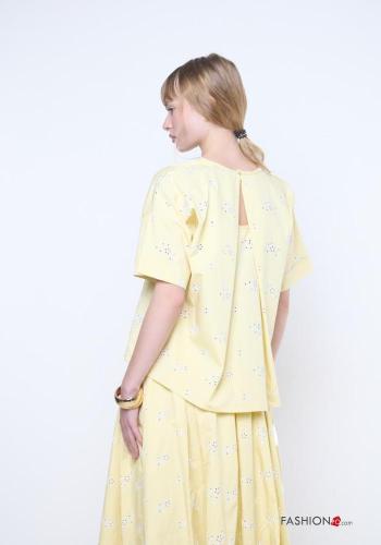 Blouse en Coton manches courtes à broderie - ph 3