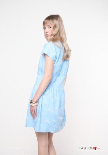 Robe en Coton à broderie à col en V - ph 3