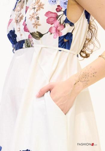 Abito in Cotone Fantasia floreale con tasche - ph 3
