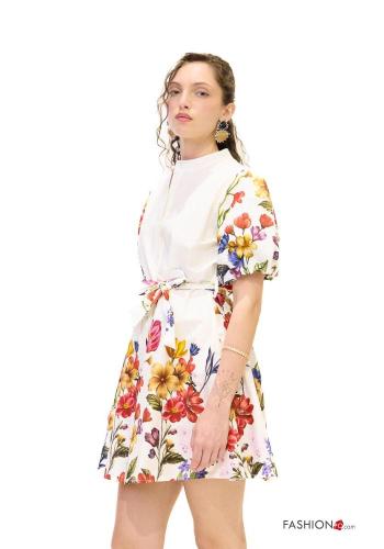 Abito in Cotone corto Fantasia floreale - ph 3
