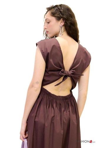 backless Cotton Dress with knot - ph 4