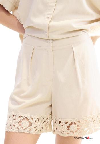 Embroidered Linen Shorts - ph 2