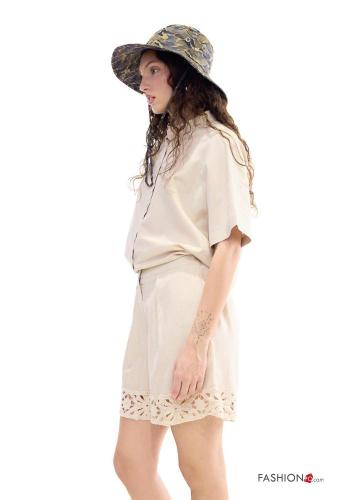 Embroidered Linen Shorts - ph 3