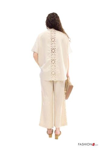 Embroidered Linen Trousers - ph 4