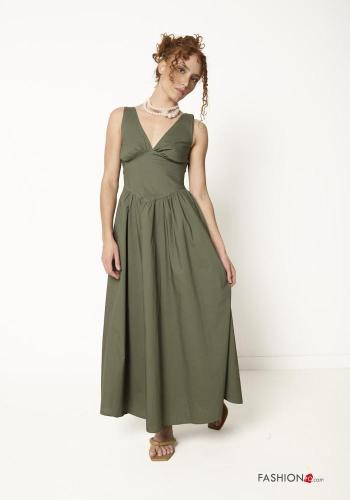 Robe en Coton à dos nu à col en V - ph 3