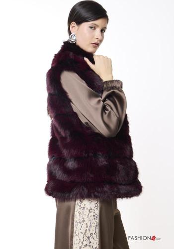 faux fur sleeveless Gilet - ph 2
