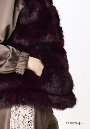 faux fur sleeveless Gilet - ph 3
