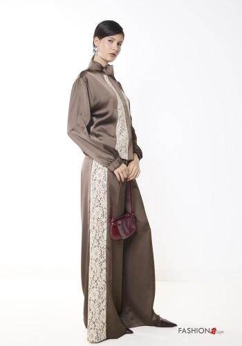 Embroidered lace trim Cotton Trousers - ph 2