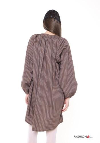 Blouse en Coton Imprimé à rayures avec poches - ph 5