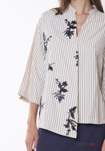 Camicia asimmetrico Fantasia ricamata - ph 2