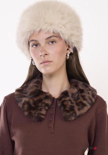 Pull en Mélange de Laine fourrure synthétique à boutons - ph 2