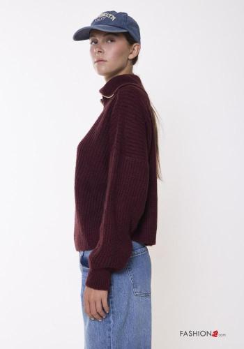 Strickpullover aus Wollmischung Rollkragen- mit Reißverschluss - ph 3