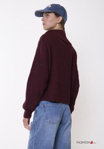 Strickpullover aus Wollmischung Rollkragen- mit Reißverschluss - ph 4