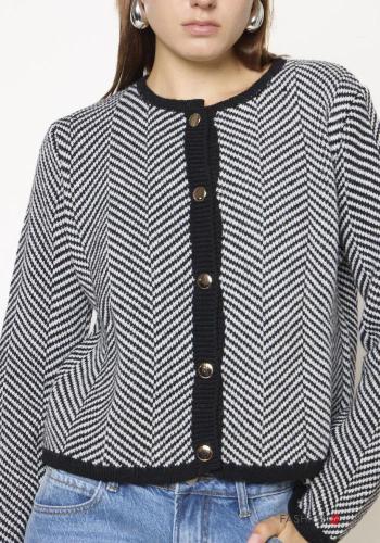 Cardigan in Misto Lana girocollo con bottoni - ph 2