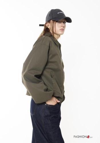 with collar Bomber Jacket with zip - ph 2