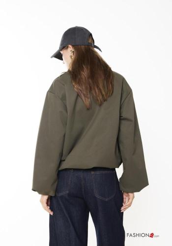 with collar Bomber Jacket with zip - ph 3