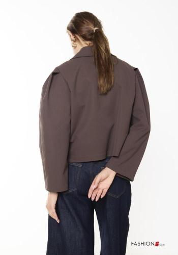 with collar Bomber Jacket with zip - ph 3