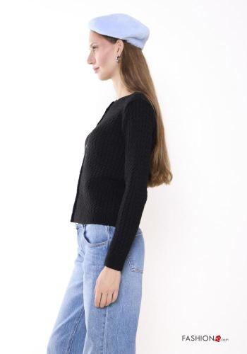 Cardigan in Misto Lana con bottoni - ph 2