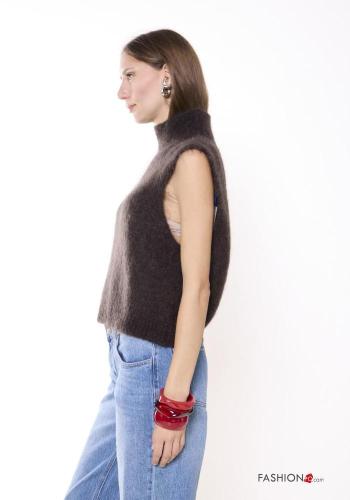 Maglione in Misto Lana senza maniche a collo alto - ph 3