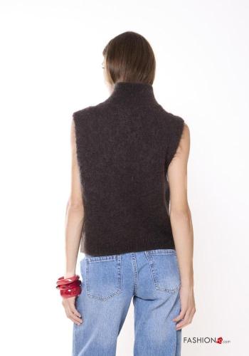 Maglione in Misto Lana senza maniche a collo alto - ph 4