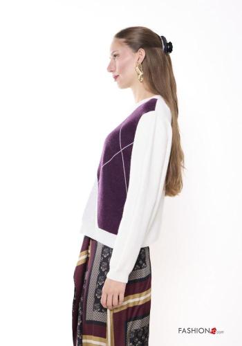 Maglione in Misto Cashmere Fantasia geometrica - ph 2