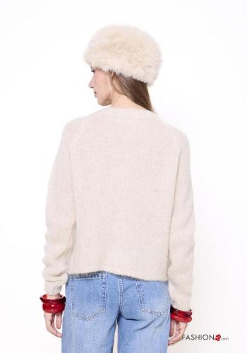 Cardigan in Misto Lana con bottoni - ph 3
