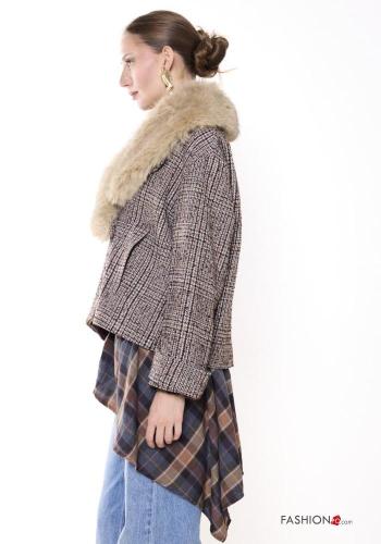 faux fur Wool Mix Coat - ph 2