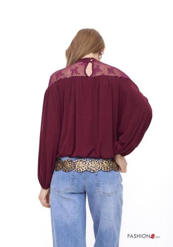 Top pizzo maniche lunghe Fantasia ricamata - ph 4