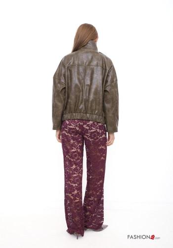 Embroidered lace trim Trousers - ph 4